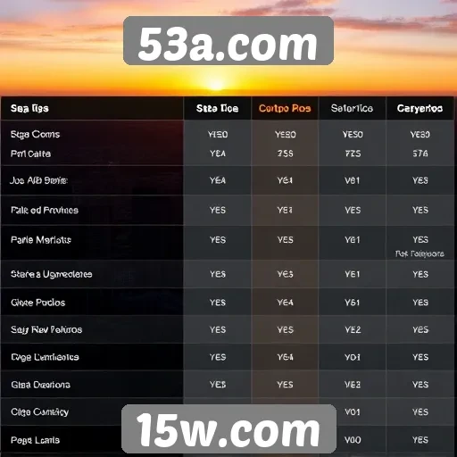 Comparação de 53a.com com concorrentes